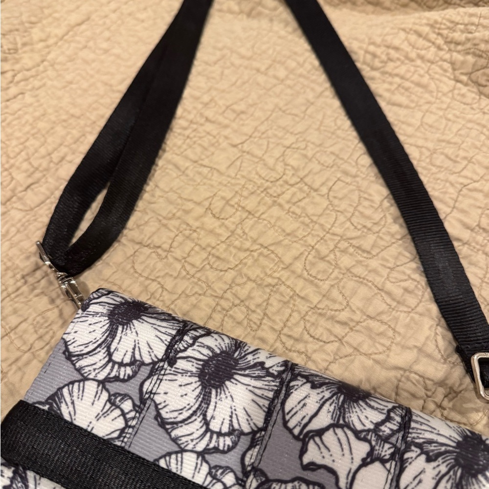 Harveys Black and White Floral Clutch - Picture 2 of 4